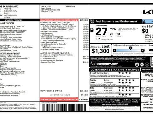 Used 2022 Kia Seltos SX w/ Sunroof Package AWD/4WD image 4