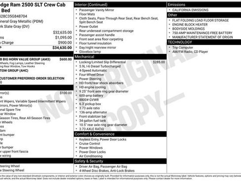 Used 2005 Dodge Ram 2500 Truck SLT w/ Quad Cab Big Horn Value Group image 28