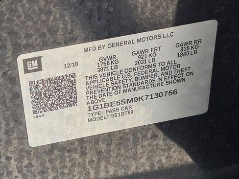 Used 2019 Chevrolet Cruze LT w/ RS Package FWD image 16