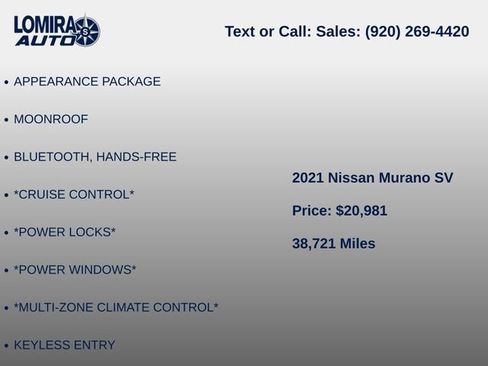 Used 2021 Nissan Murano SV AWD/4WD image 7
