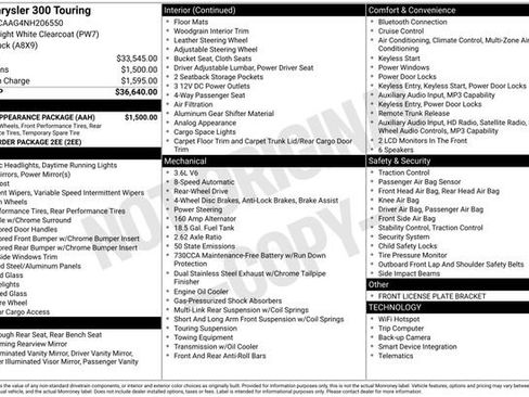 Used 2022 Chrysler 300 Touring w/ Sport Appearance Package RWD image 3