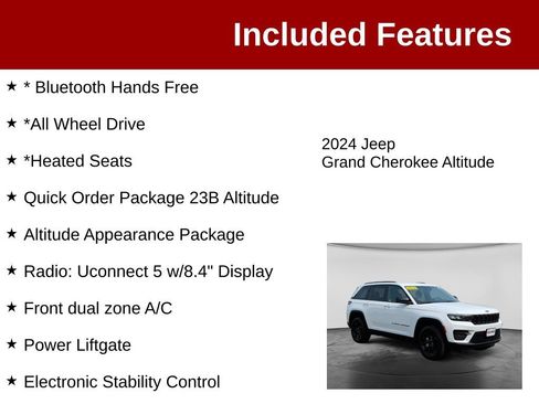 Used 2024 Jeep Grand Cherokee Altitude AWD/4WD image 3