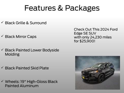Used 2024 Ford Edge SE w/ Black Appearance Package AWD/4WD image 8