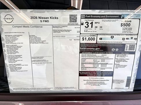 New 2026 Nissan Kicks S FWD image 34