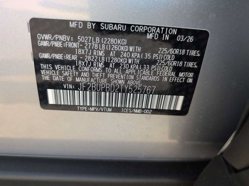 New 2026 Subaru Outback Premium AWD/4WD image 33