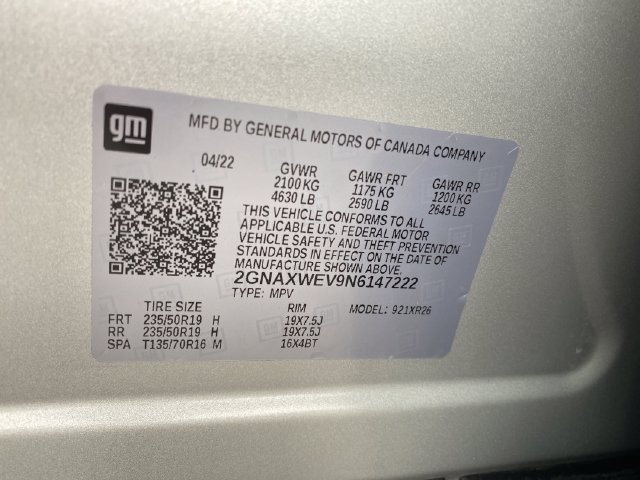 Used 2022 Chevrolet Equinox RS w/ LPO, Floor Liner Package AWD/4WD image 26