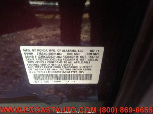 Used 2012 Honda Pilot Touring image 10