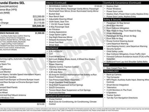 Used 2023 Hyundai Elantra SEL w/ Convenience Package FWD image 49