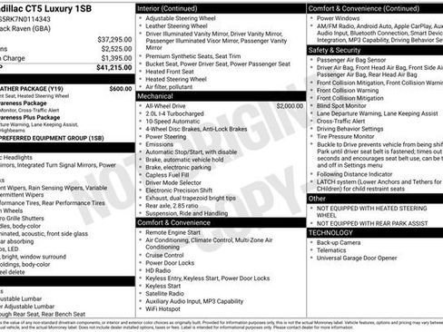 Certified 2022 Cadillac CT5 Luxury w/ Cold Weather Package AWD/4WD image 19