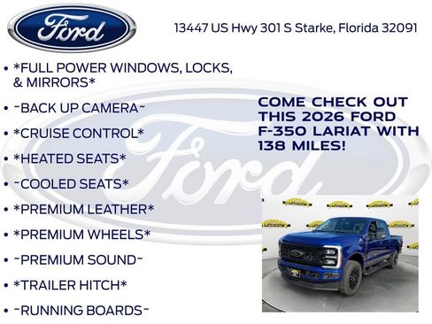 New 2026 Ford F350 Lariat w/ Black Appearance Package AWD/4WD image 10