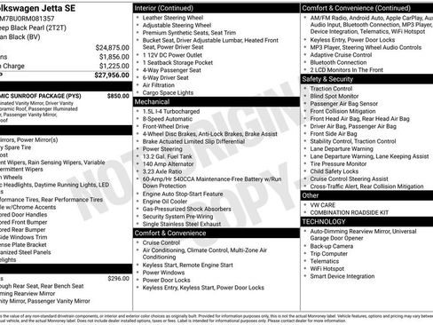 Used 2024 Volkswagen Jetta SE w/ Panoramic Sunroof Package image 27