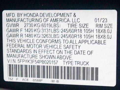 Used 2023 Honda Ridgeline RTL image 32