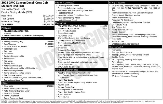 Used 2023 GMC Canyon Denali AWD/4WD image 11