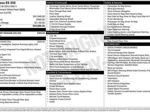 Used 2023 Lexus ES 350 w/ Accessory Package (Z2) FWD image 37