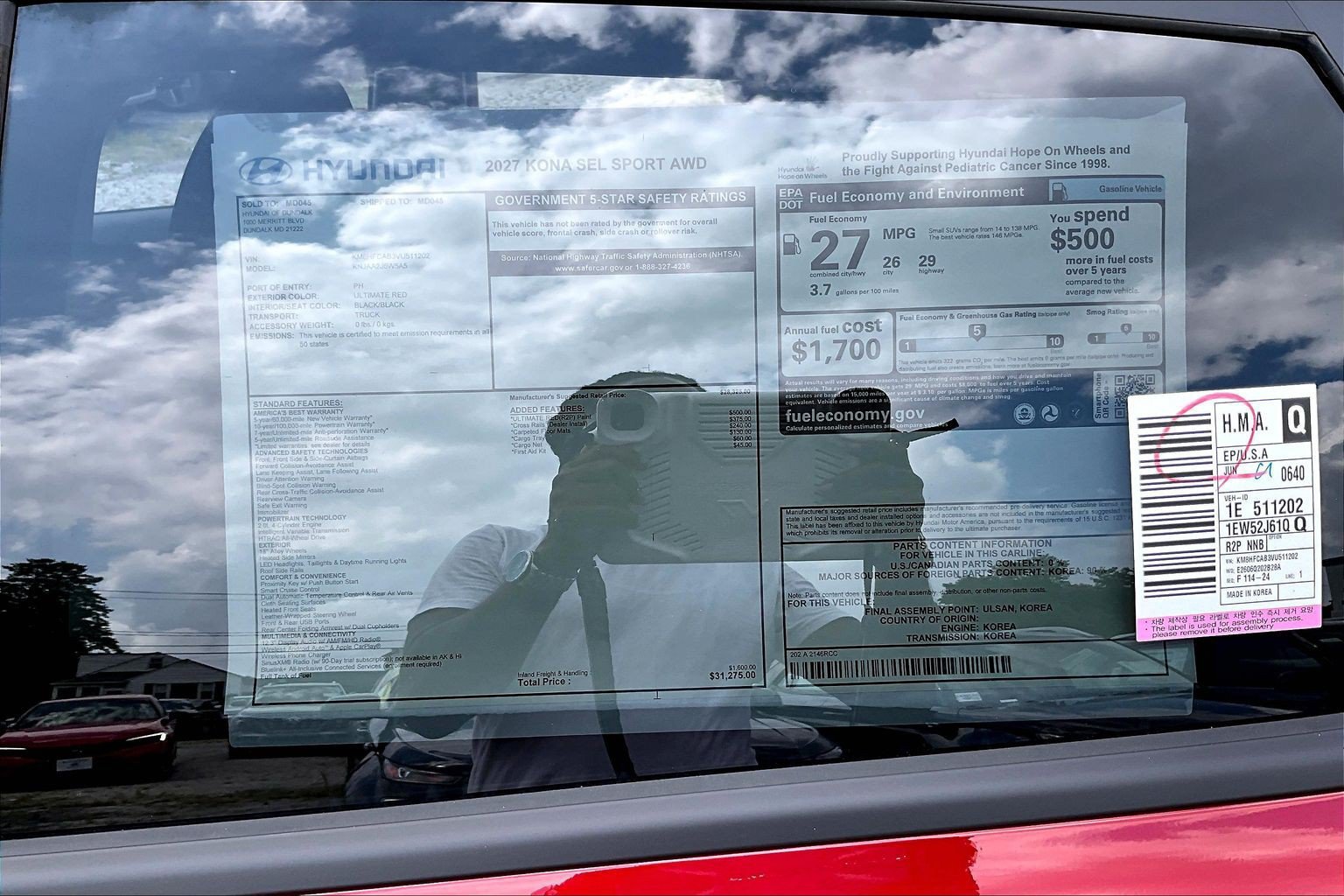 New 2027 Hyundai Kona SEL Sport AWD/4WD image 16