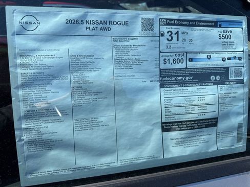 New 2026 Nissan Rogue Platinum w/ Platinum Premium Package AWD/4WD image 49