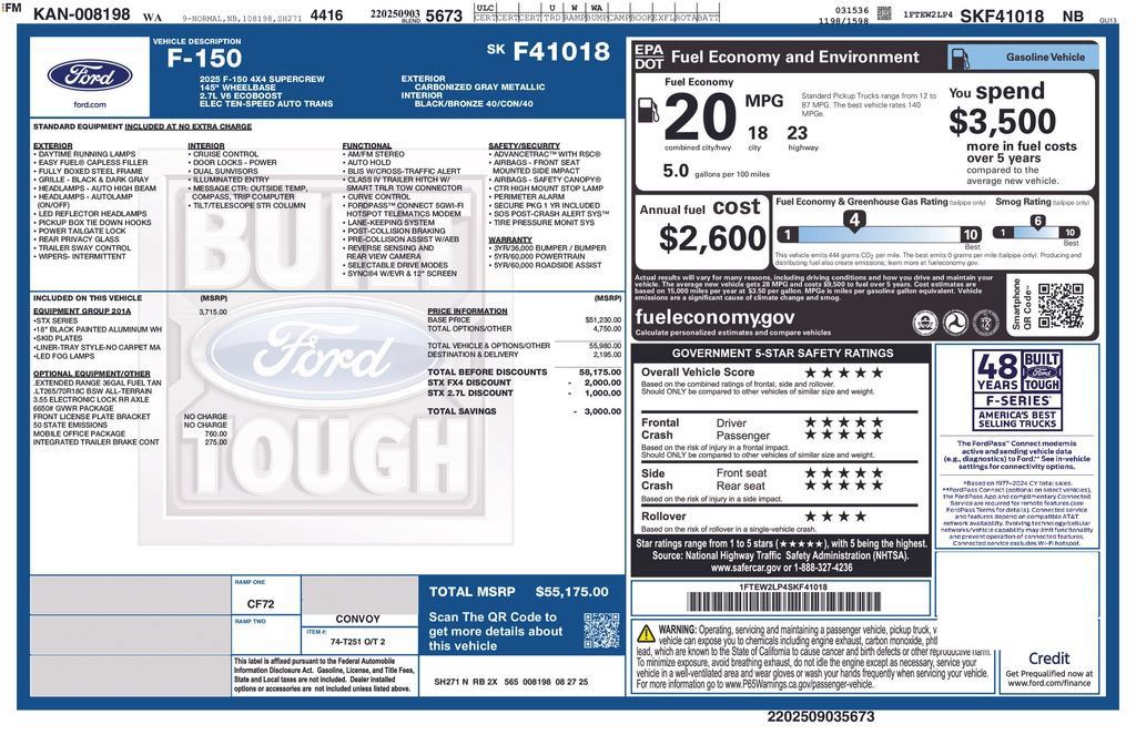 Certified 2025 Ford F150 STX w/ Equipment Group 201A FX4 AWD/4WD image 43