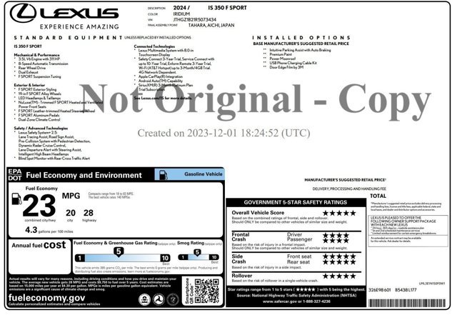 Used 2024 Lexus IS 350 F Sport RWD image 2