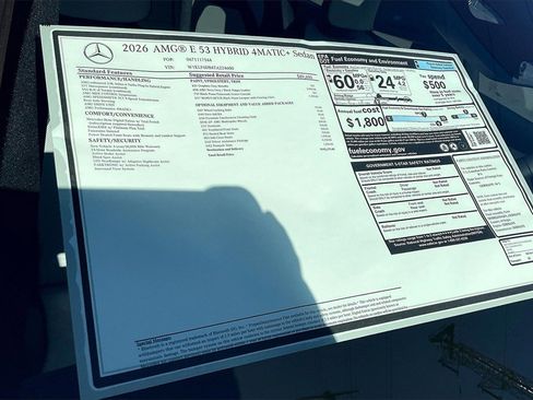 New 2026 Mercedes-Benz E 53 AMG e 4MATIC Sedan image 13