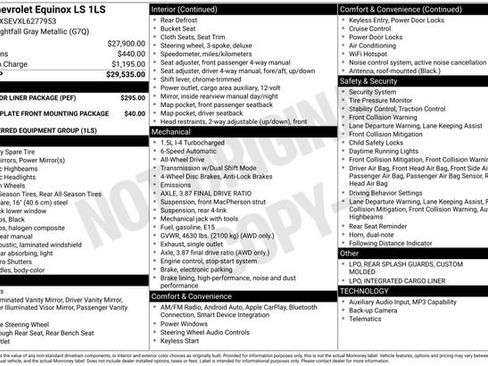 Used 2020 Chevrolet Equinox LS w/ LPO, Floor Liner Package image 11