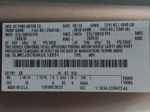 Used 2019 Lincoln MKC Reserve w/ MKC Technology Package FWD image 33