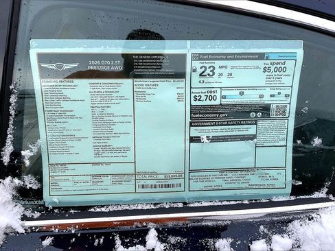 New 2026 Genesis G70 2.5T Prestige image 13