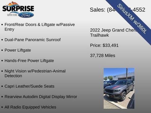 Used 2022 Jeep Grand Cherokee Trailhawk w/ ADV Protech Group II AWD/4WD image 17