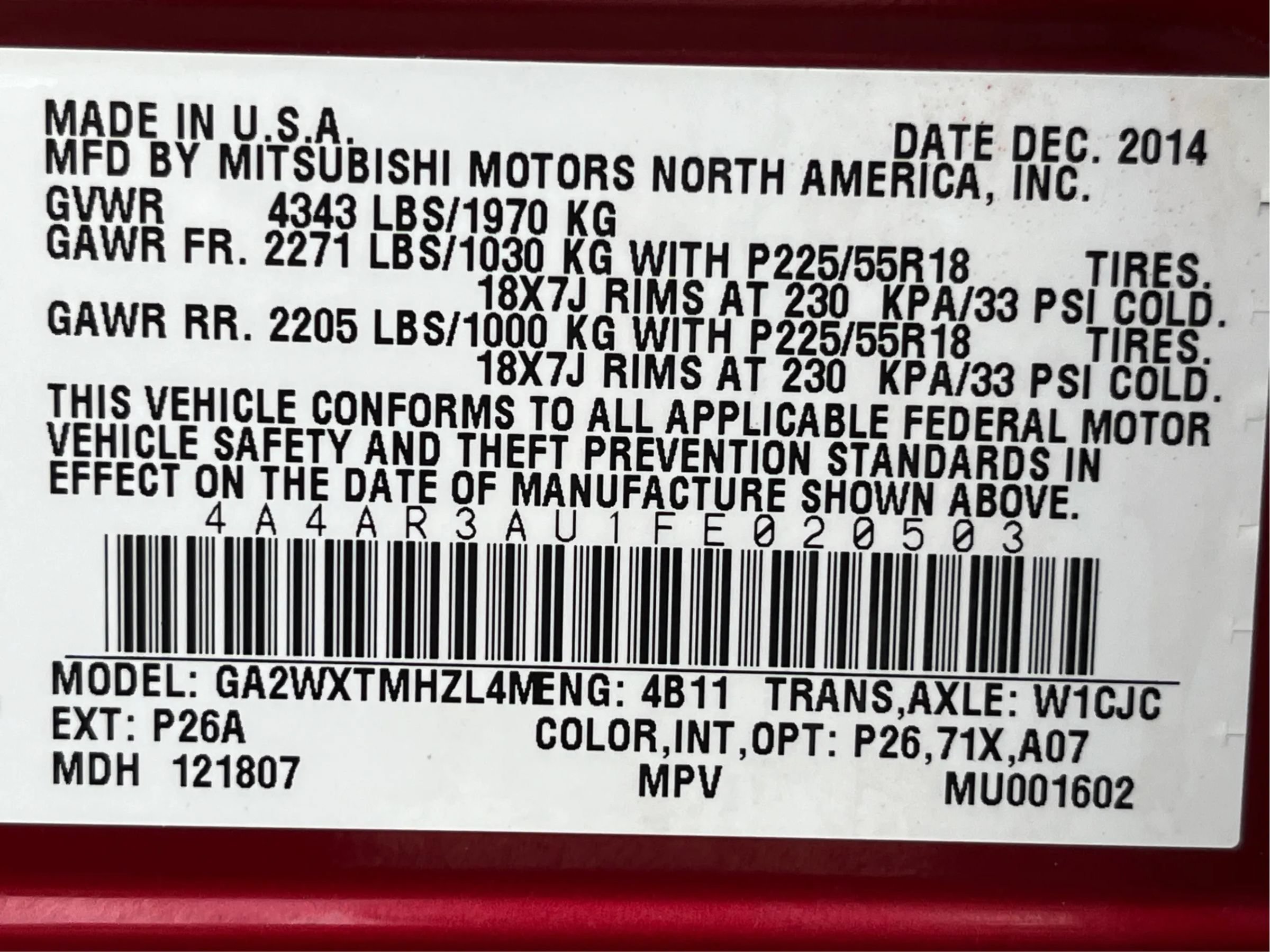 Used 2015 Mitsubishi Outlander Sport ES AWD/4WD image 21