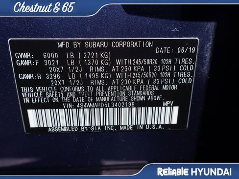 Used 2020 Subaru Ascent Touring w/ Popular Package #2A AWD/4WD image 44