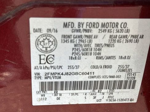 Used 2016 Ford Edge SEL w/ Canadian Touring Package image 32