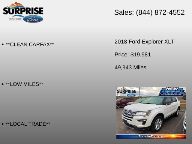 Used 2018 Ford Explorer XLT w/ Equipment Group 202A FWD image 6