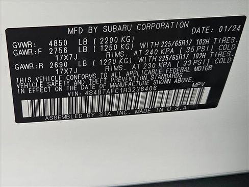 Used 2024 Subaru Outback Premium w/ Popular Package #1A image 26