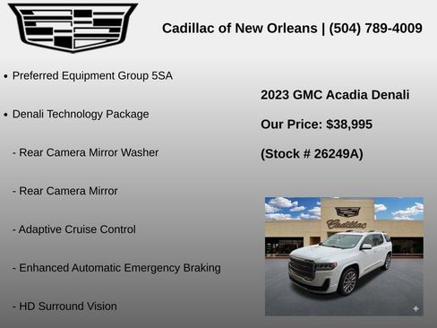 Used 2023 GMC Acadia Denali w/ Denali Ultimate Package FWD image 7