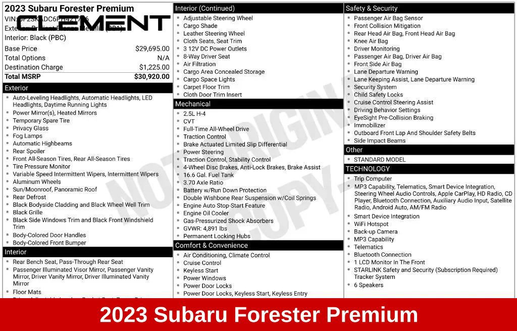 Used 2023 Subaru Forester Premium AWD/4WD image 4