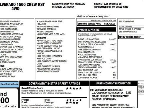 Used 2023 Chevrolet Silverado 1500 RST w/ LPO, Dark Essentials Package image 2