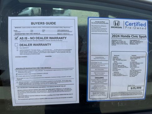 Certified 2024 Honda Civic Sport image 37