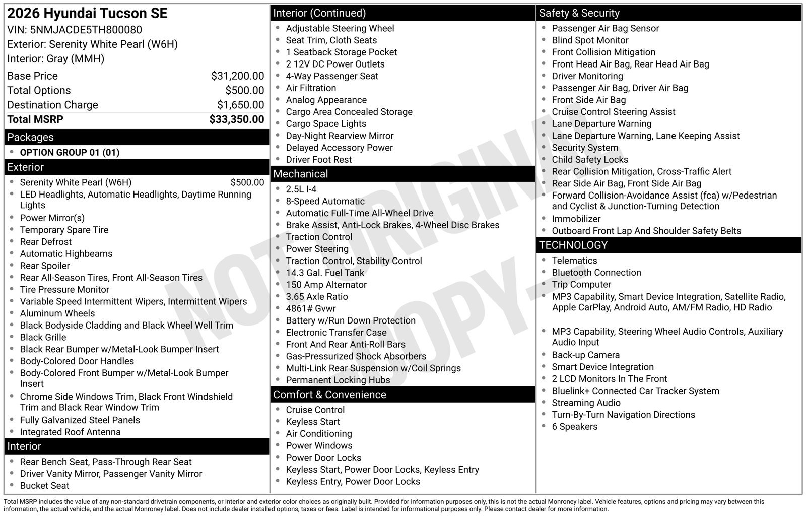 New 2026 Hyundai Tucson SE AWD/4WD image 27