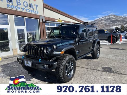 Used 2022 Jeep Wrangler Unlimited Rubicon 4xe w/ Steel Bumper Group image 1