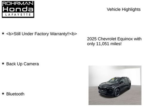 Used 2025 Chevrolet Equinox RS w/ Safety and Technology Package image 8