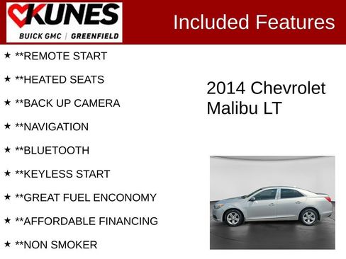 Used 2014 Chevrolet Malibu LT FWD image 2