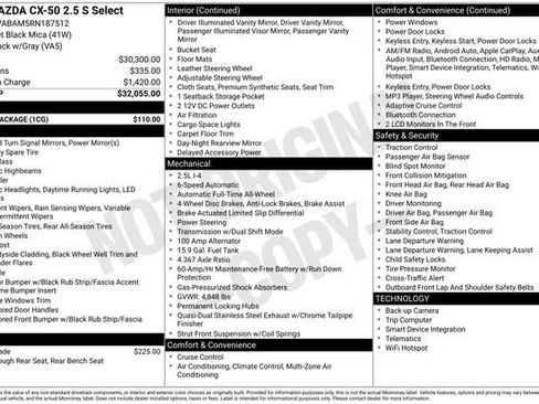 Used 2024 MAZDA CX-50 AWD 2.5 S w/ Cargo Package image 16