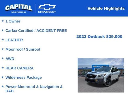 Used 2022 Subaru Outback Wilderness w/ Wilderness Package image 5