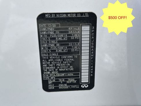 Used 2021 INFINITI QX50 Luxe FWD image 37