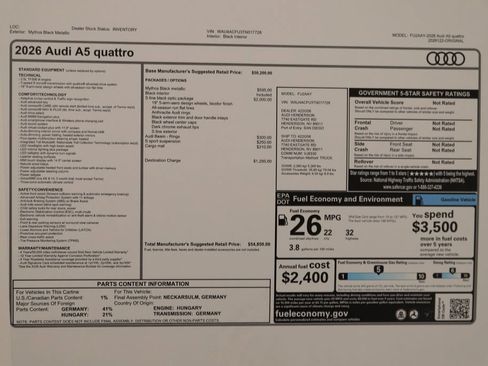 New 2026 Audi A5 2.0T Premium AWD/4WD image 38