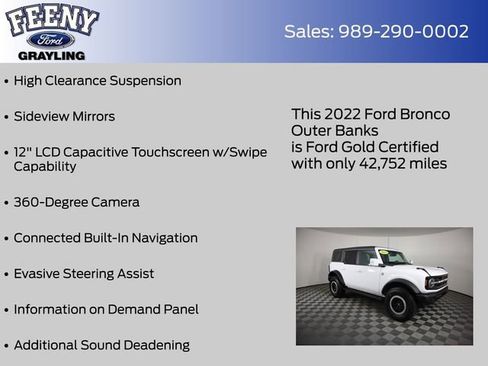 Used 2022 Ford Bronco Outer Banks w/ Sasquatch Package AWD/4WD image 26