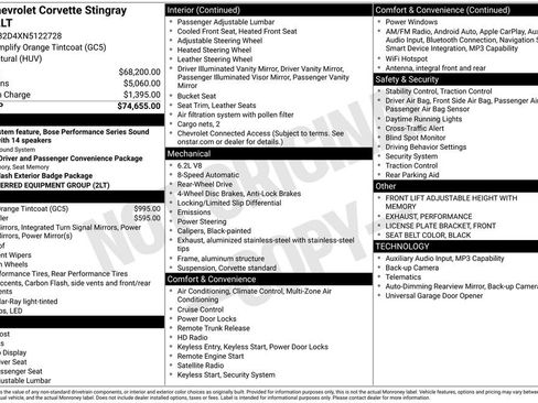 Used 2022 Chevrolet Corvette Stingray Preferred Cpe w/ 2LT RWD image 40