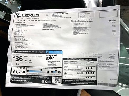 New 2026 Lexus RX 350h image 13