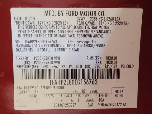 Used 2014 Ford Taurus SEL w/ Equipment Group 201A FWD image 33
