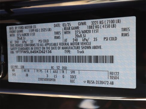 New 2025 Ford F150 Lariat w/ Equipment Group 501A Mid image 23