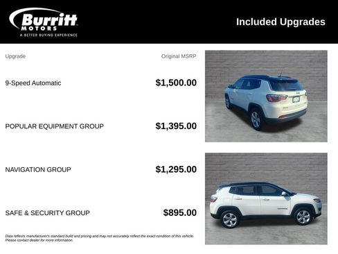 Used 2018 Jeep Compass Latitude w/ Popular Equipment Group AWD/4WD image 3